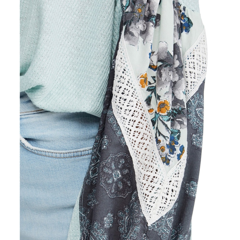 Free People Casual Clash Mixed Media Sweater Top - Picture 7 of 8